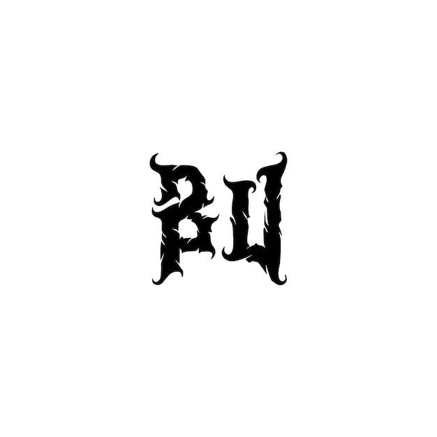 El diseño del logotipo de BU monograma letra texto nombre símbolo monocromo logotipo carácter alfabeto logotipo simple