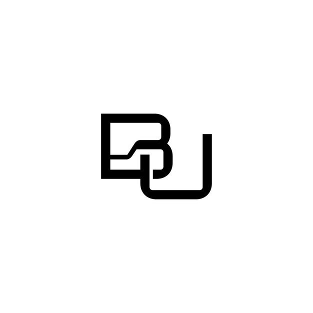 El diseño del logotipo de BU monograma letra texto nombre símbolo monocromo logotipo carácter alfabeto logotipo simple