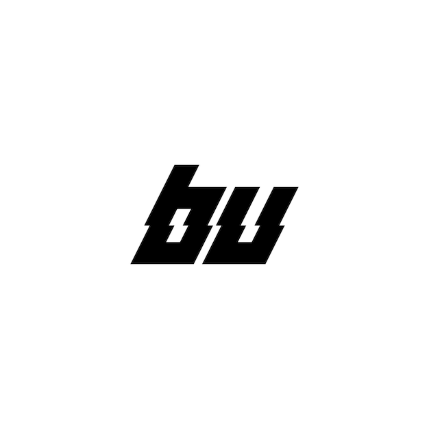 El diseño del logotipo de BU monograma letra texto nombre símbolo monocromo logotipo carácter alfabeto logotipo simple