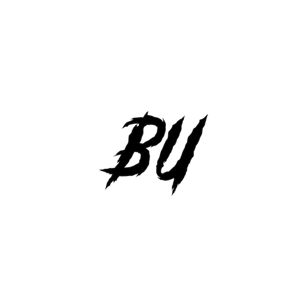 El diseño del logotipo de BU monograma letra texto nombre símbolo monocromo logotipo carácter alfabeto logotipo simple
