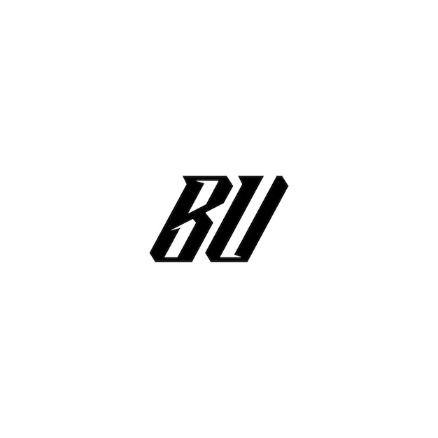 El diseño del logotipo de BU monograma letra texto nombre símbolo monocromo logotipo carácter alfabeto logotipo simple