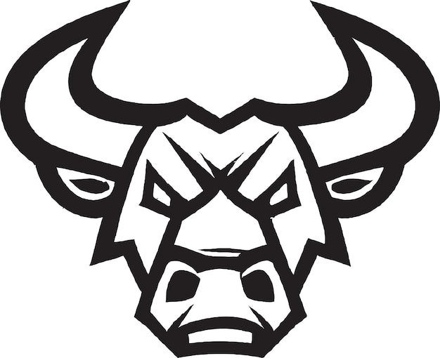 Diseño de logotipo de búfalo geométrico para empresa tecnológica