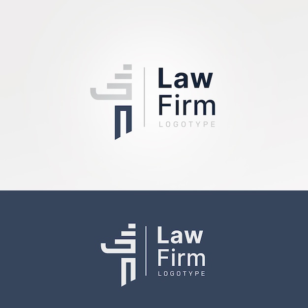 Diseño del logotipo del bufete de abogados de monograma moderno
