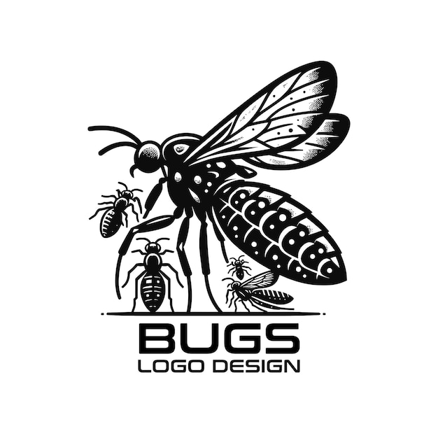 Diseño del logotipo de Bugs Vector
