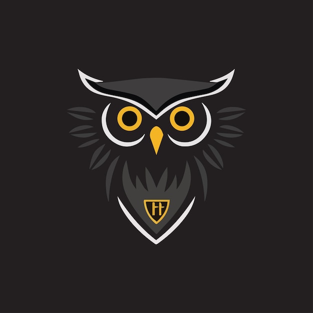 Diseño de logotipo de búho guapo vector premium