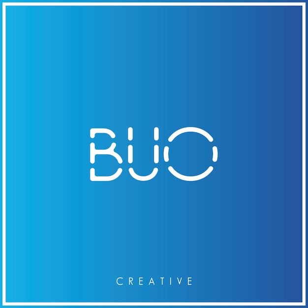 El diseño del logotipo de BUO Creative Vector Latter Minimal Latter Logo Premium Vector Ilustración Monograma