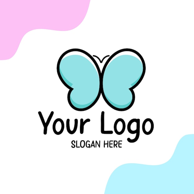 Diseño del logotipo butterlfy vector