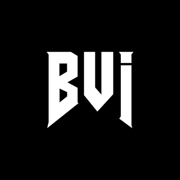 Diseño de logotipo de BVI para una empresa de tecnología Diseño del logotipo BVI combinación de colores blanco y negro Logotipo BVI Vector BVI Diseño del icono BVI Alfabeto BVI Tipografía Logotipo