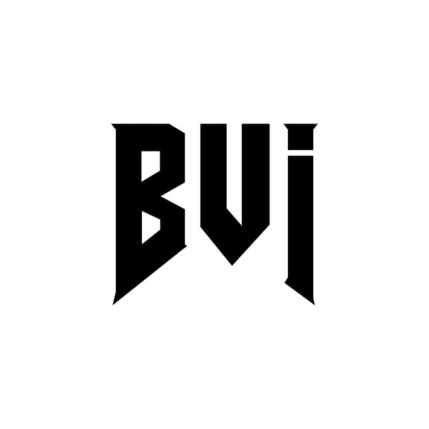 Diseño de logotipo de BVI para una empresa de tecnología Diseño del logotipo BVI combinación de colores blanco y negro Logotipo BVI Vector BVI Diseño del icono BVI Alfabeto BVI Tipografía Logotipo