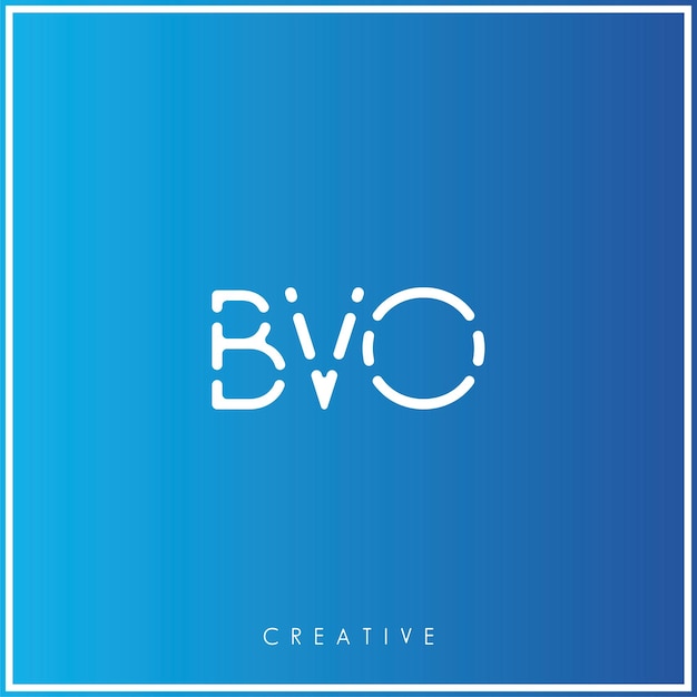 El diseño del logotipo de BVO Creative Vector Latter es mínimo, el logotipo de Latter Premium Vector Illustration es monograma.