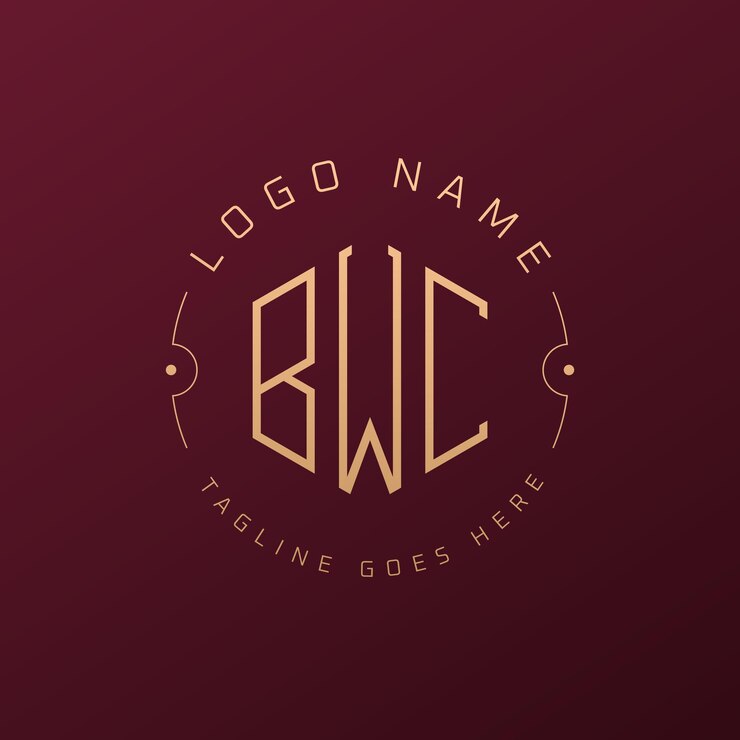 Vector diseño de logotipo de bwc de lujo letra elegante bwc monograma logotipo minimalista poligono plantilla de diseño de logotipo bwc