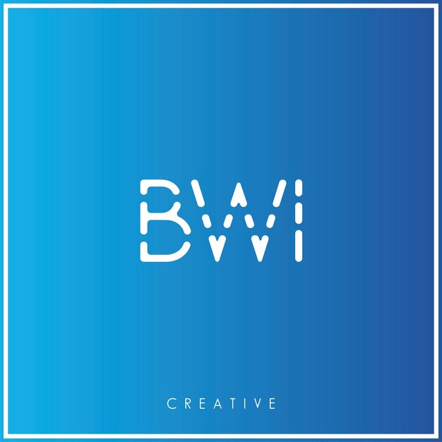 El diseño del logotipo de BWI Creative Vector Latter Minimal Latter Logo Premium Vector Ilustración Monograma