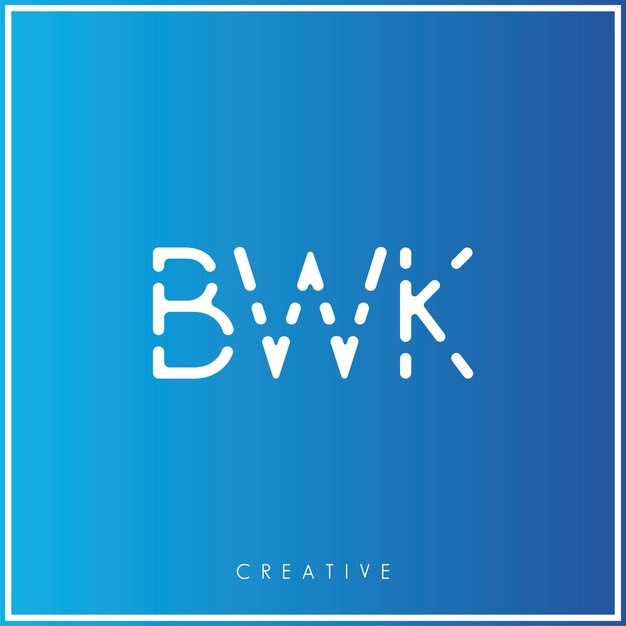 El diseño del logotipo de BWK Creative Vector Latter Minimal Latter Logo Premium Vector Ilustración Monograma