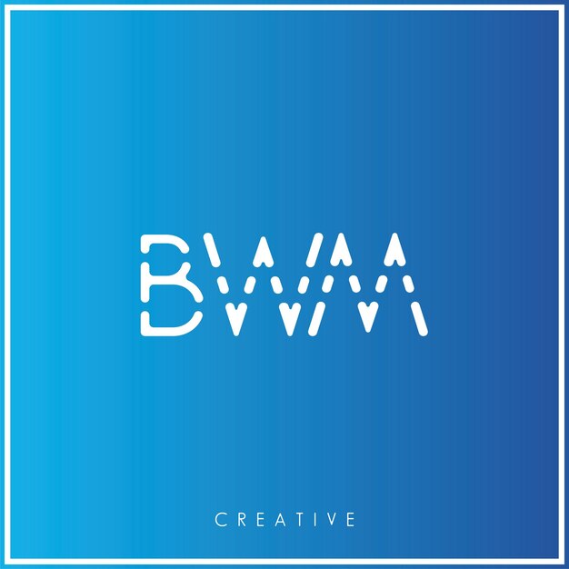 El diseño del logotipo de BWM Creative Vector Latter Minimal Latter Logo Premium Vector Ilustración Monograma