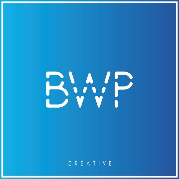 El diseño del logotipo de BWP Creative Vector Latter es mínimo, el logotipo de Latter Premium es monograma de ilustración vectorial.
