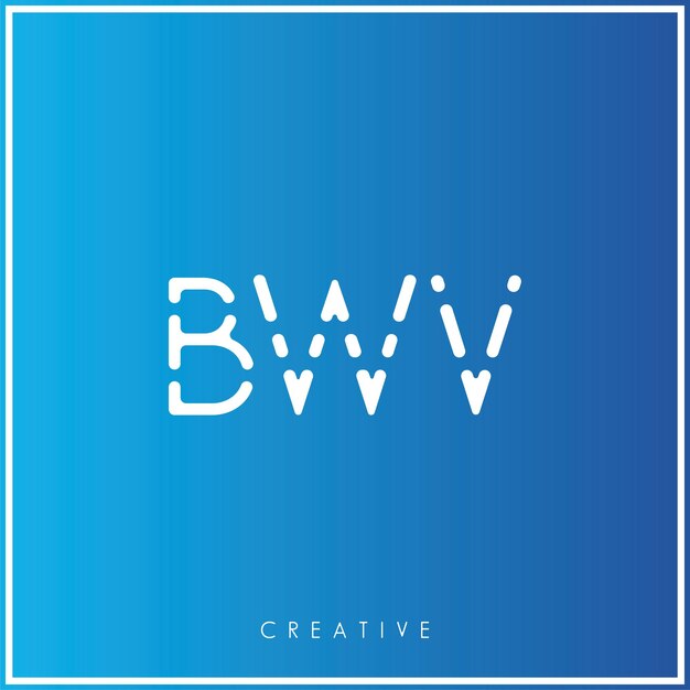 El diseño del logotipo de BWV Creative Vector Latter Minimal Latter Logo Premium Vector Ilustración Monograma