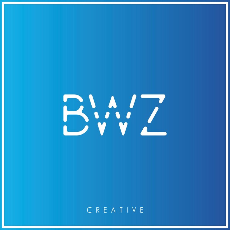 Vector el diseño del logotipo de bwz creative vector latter minimal latter logo premium vector ilustración monograma
