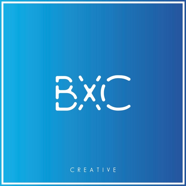 Diseño del logotipo de BXC Creative Vector Latter Diseño de logotipo de Minimal Latter Logo Ilustración de vector premium Monograma