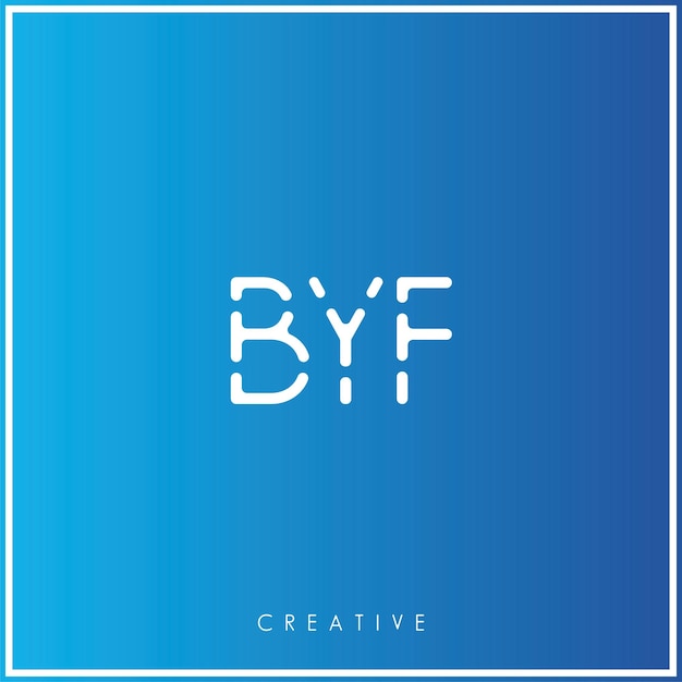 El diseño del logotipo de BYF Creative Vector Latter Minimal Latter Logo Premium Vector Ilustración Monograma