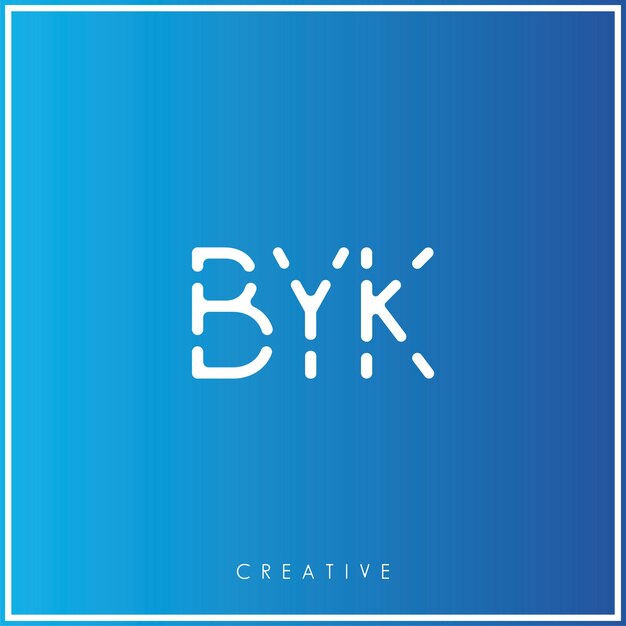 El diseño del logotipo de BYK Creative Vector Latter Minimal Latter Logo Premium Vector Ilustración Monograma