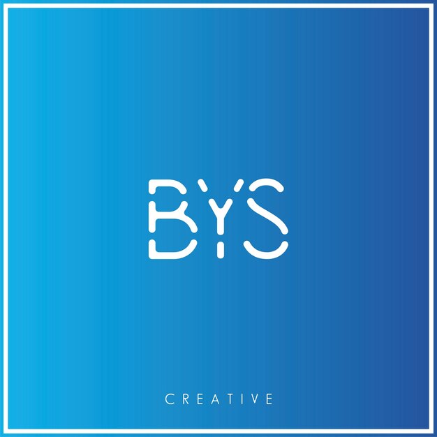 El diseño del logotipo de BYS Creative Vector Latter Minimal Latter Logo Premium Vector Ilustración Monograma