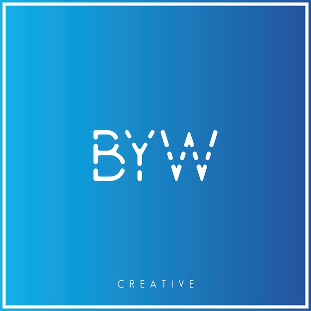 El diseño del logotipo de BYW Creative Vector Latter Minimal Latter Logo Premium Vector Ilustración Monograma