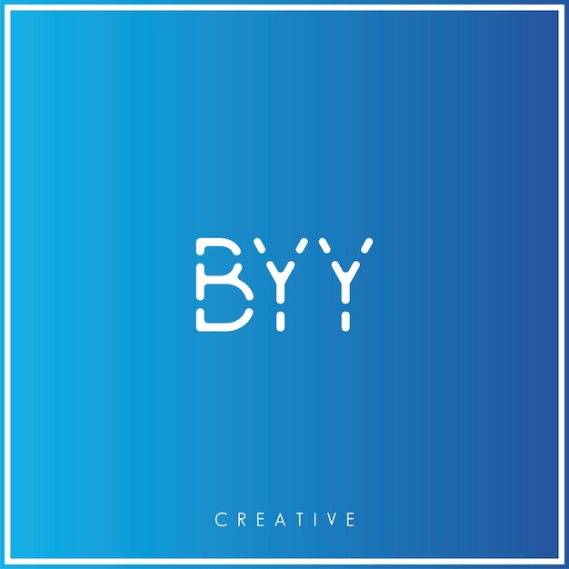 El diseño del logotipo de BYY Creative Vector Latter Minimal Latter Logo Premium Vector Ilustración Monograma