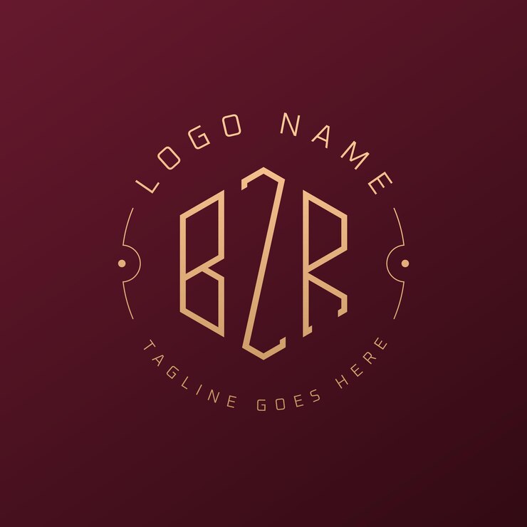 Vector diseño de logotipo bzr de lujo letra elegante bzr monograma logotipo minimalista poligono bzr template de diseño de logotipo