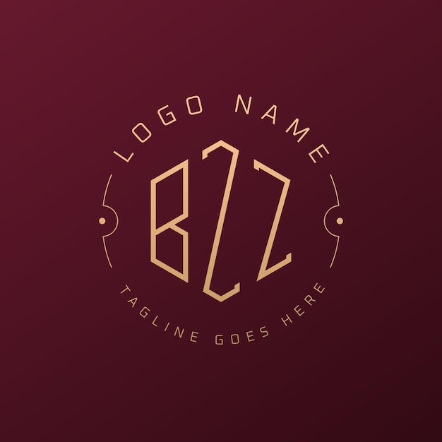 Diseño de logotipo BZZ de lujo Letra elegante BZZ Monograma Logotipo minimalista Poligono BZZ Template de diseño de logotipo