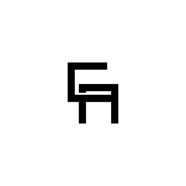 El diseño del logotipo CA monograma letra texto nombre símbolo monocromo logotipo carácter alfabeto logotipo simple