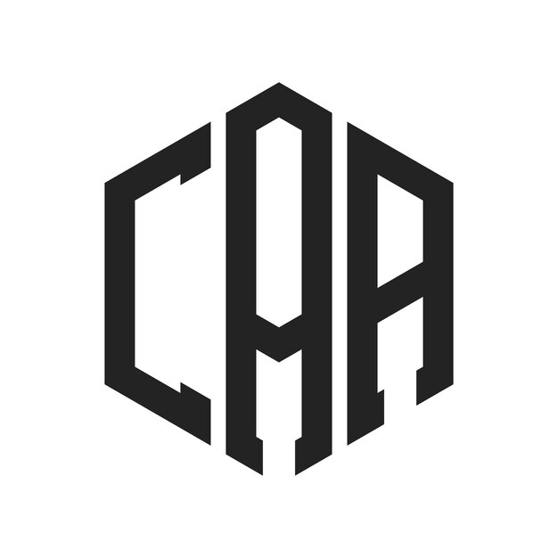 Diseño del logotipo CAA Letra inicial CAA Monograma Logotipo con forma de hexágono