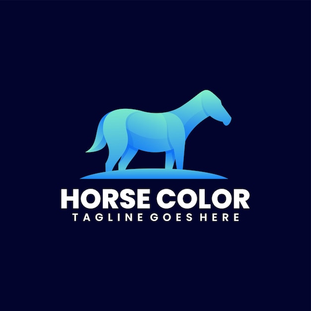 Diseño del logotipo del caballo colorido