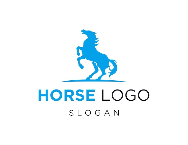 Diseño del logotipo del caballo creado utilizando la aplicación Corel Draw 2018 con un fondo blanco
