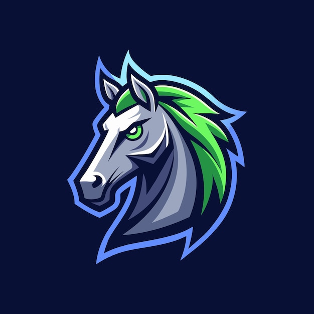 Diseño de logotipo de caballo dibujado a mano