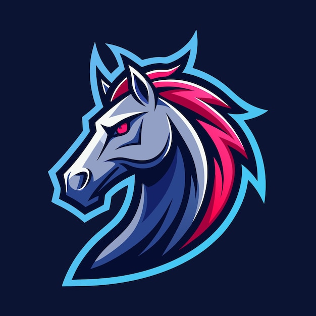 Diseño de logotipo de caballo dibujado a mano