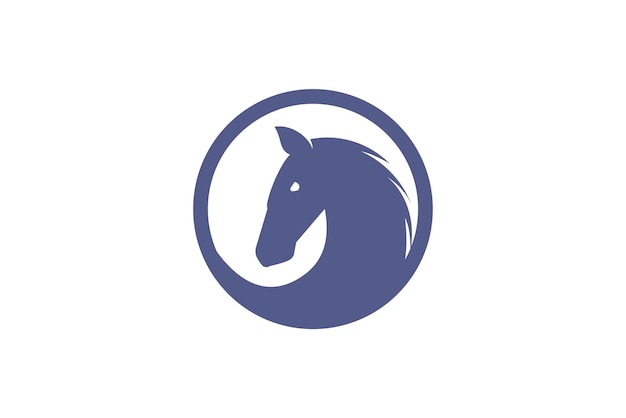 Diseño de logotipo de caballo ecuestre montando caballos corriendo deporte símbolo de icono animal