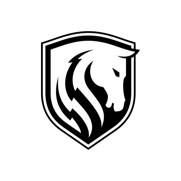 Diseño del logotipo del caballo Ilustración vectorial de la plantilla.