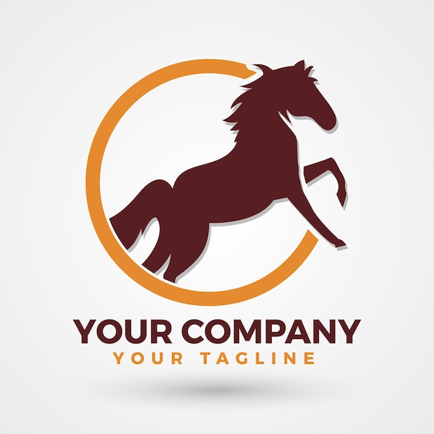 Diseño de logotipo de caballo minimalista moderno vectorial