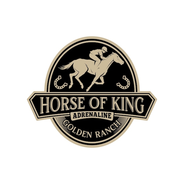 Diseño de logotipo de caballo Vector de inspiración de logotipo de caballo de carrera