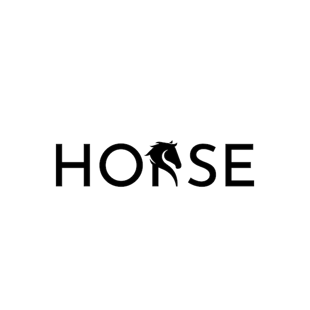 Diseño del logotipo del caballo vectorial Logotipo de la silueta del caballo