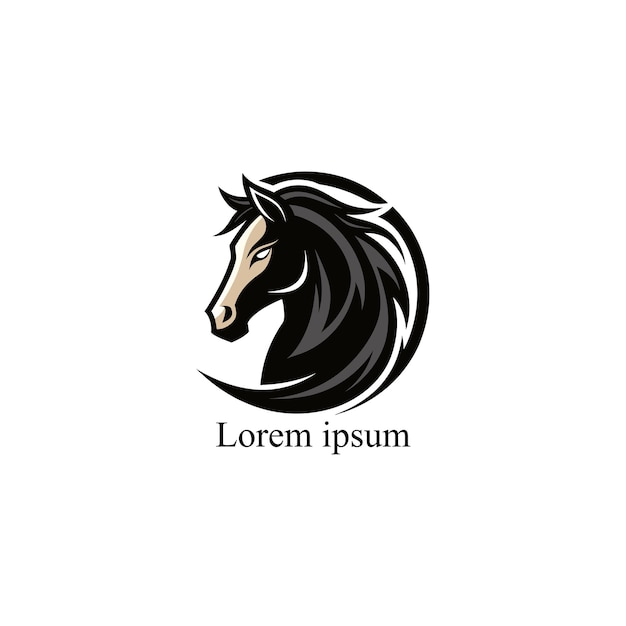 Diseño del logotipo del caballo vectorial