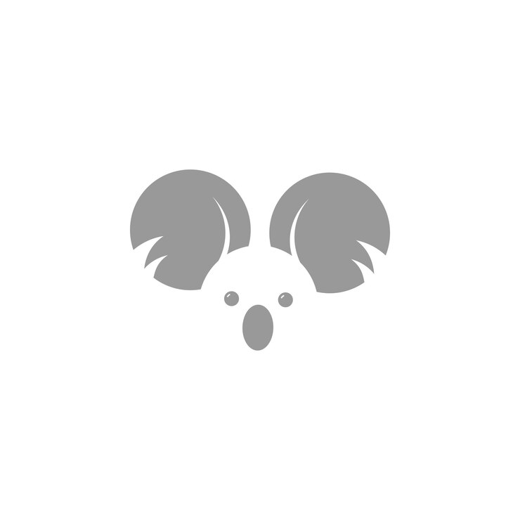 diseño de logotipo de cabeza animal koala