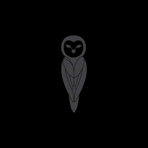 Diseño de logotipo de cabeza giratoria de búho