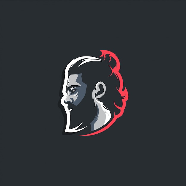 diseño de logotipo de cabeza de hombre