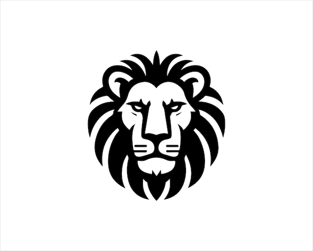 Diseño del logotipo de la cabeza de león Ilustración vectorial del icono