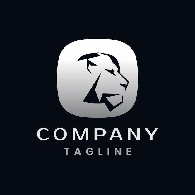Diseño de logotipo de cabeza de león letra O