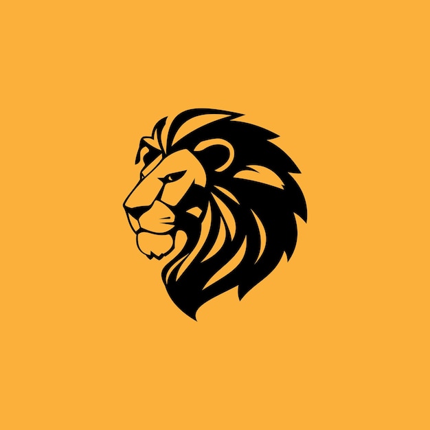 diseño del logotipo de cabeza de león plana adecuado para el logotipo deportivo