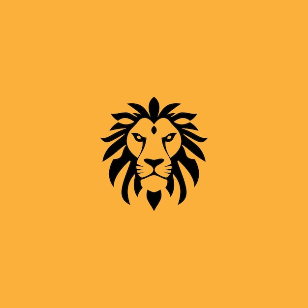 diseño del logotipo de cabeza de león plana adecuado para el logotipo deportivo