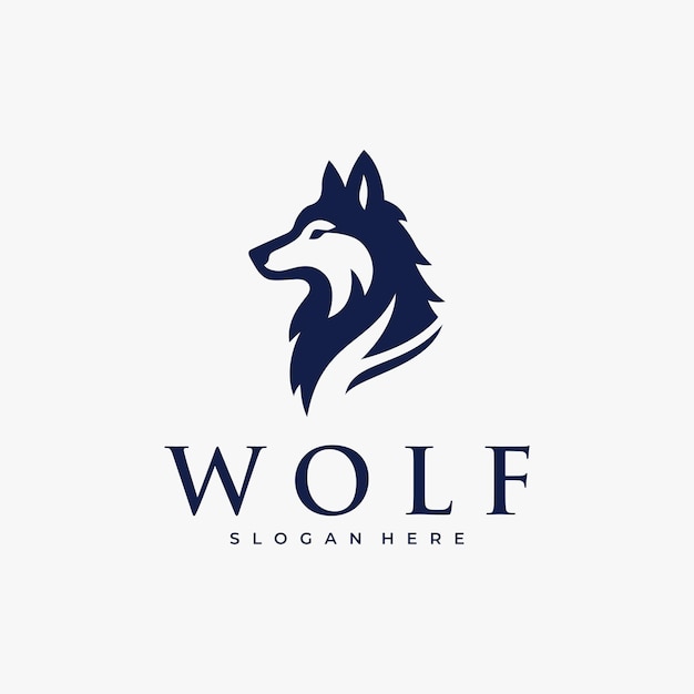 Diseño de logotipo de la cabeza del lobo Logotipo creativo Imagen de logotipo vectorial Descarga gratuita