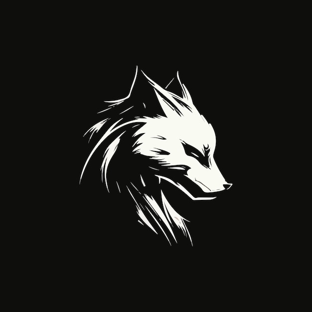 diseño de logotipo de cabeza de lobo símbolo vectorial idea gráfica creativa, mascota